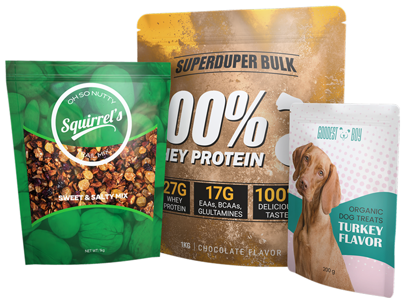 Food and Resealable Pouches for Healthy Food Industry
