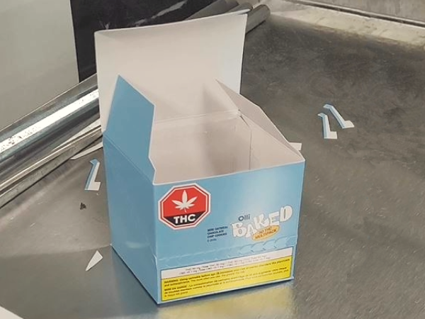 Assembled box of Olli's Cannabis Product Boxes